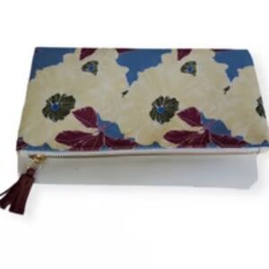 Rachel Pally White Label reversible faux leather clutch with tassel